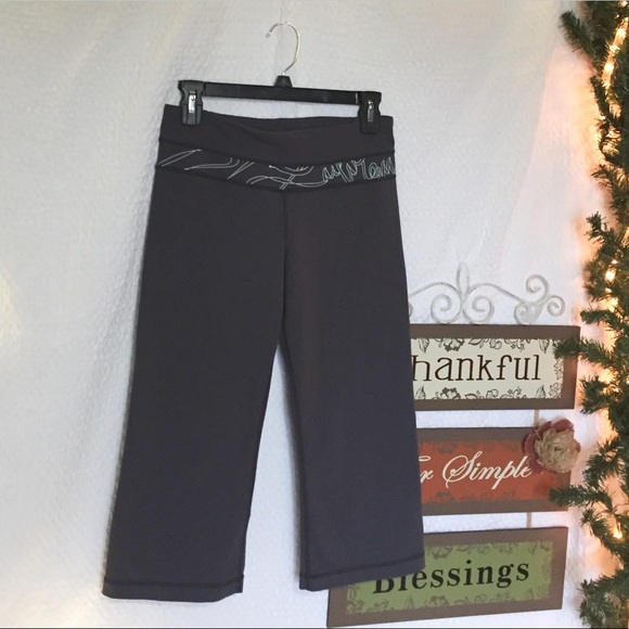 lululemon athletica Pants - Lululemon Gray Reversible Yoga/Workout Pants Sz 6